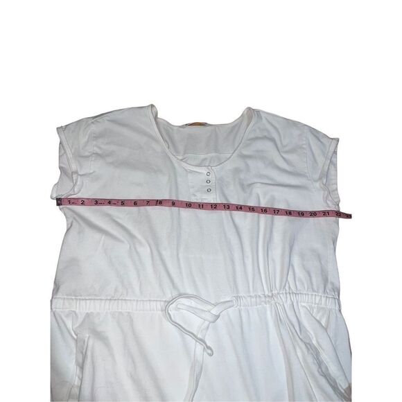 Woolrich Solid White Tie Waist Scoop Neck Short Sleeved Women’s Dress size XL - Picture 13 of 13